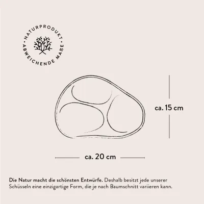 Olivenholz Schale mit 3 Fächern | Platz für Snacks, Dips & mehr