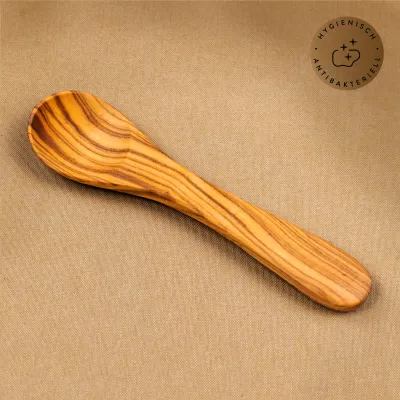 Zuckerlöffel aus Olivenholz – 12 cm | naturbelassen & handgefertigt