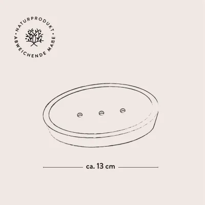 Seifenschale aus Olivenholz oval mit Löchern | naturbelassen
