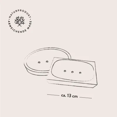 Seifenschalen-Set aus Olivenholz | oval & rechteckig mit Löchern