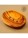 Seifenschalen-Set aus Olivenholz | oval & rechteckig mit Löchern