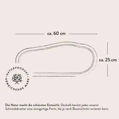 Servierbrett Olivenholz | Naturform mit Saftrille
