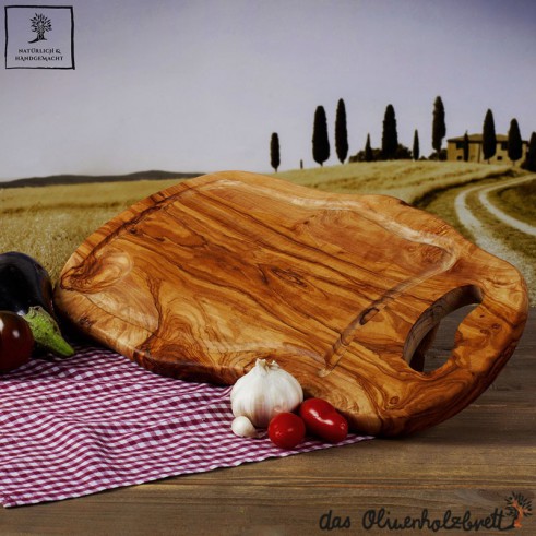 Carving board, natural cut with handle