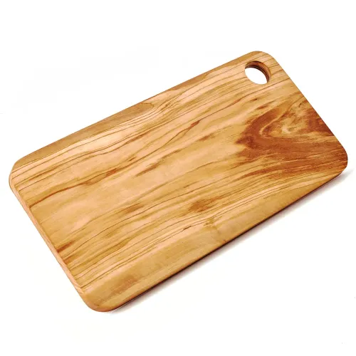 Schneidebrett aus Olivenholz mit Griffloch | handgefertigt am Alpenrand