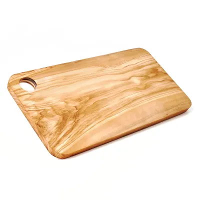 Schneidebrett aus Olivenholz mit Griffloch | handgefertigt am Alpenrand