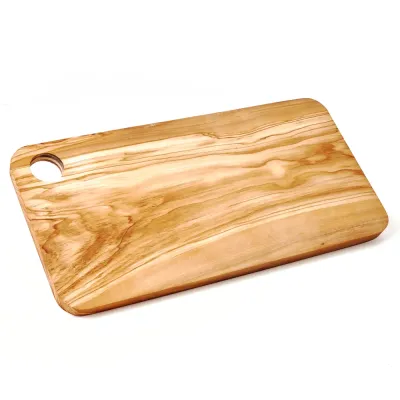 Schneidebrett aus Olivenholz mit Griffloch | handgefertigt am Alpenrand