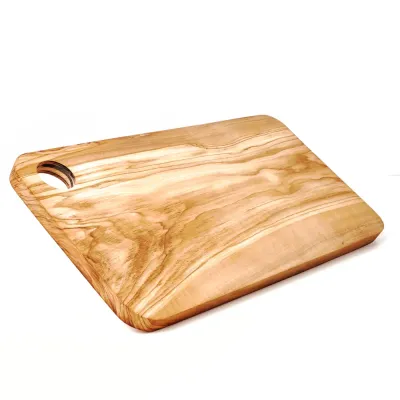 Schneidebrett aus Olivenholz mit Griffloch | handgefertigt am Alpenrand