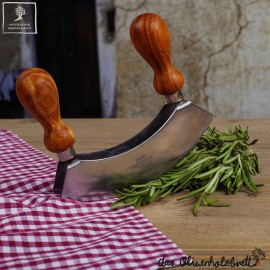 herb cutter with olive wood handle
