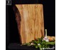 Chopping board olive wood, rectangular one side natural